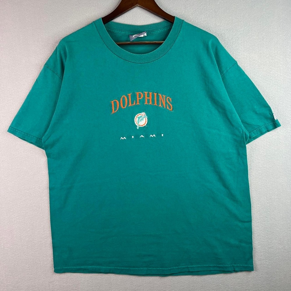 Vintage Miami Dolphins NFL Lee Sport Blue Tee Shirt XL